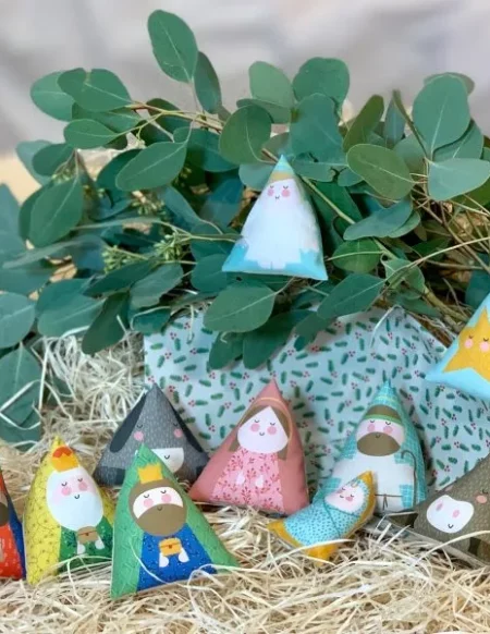 PANELES DE COSTURA, CORTAR Y COSER. LA BLU. NAVIDAD.